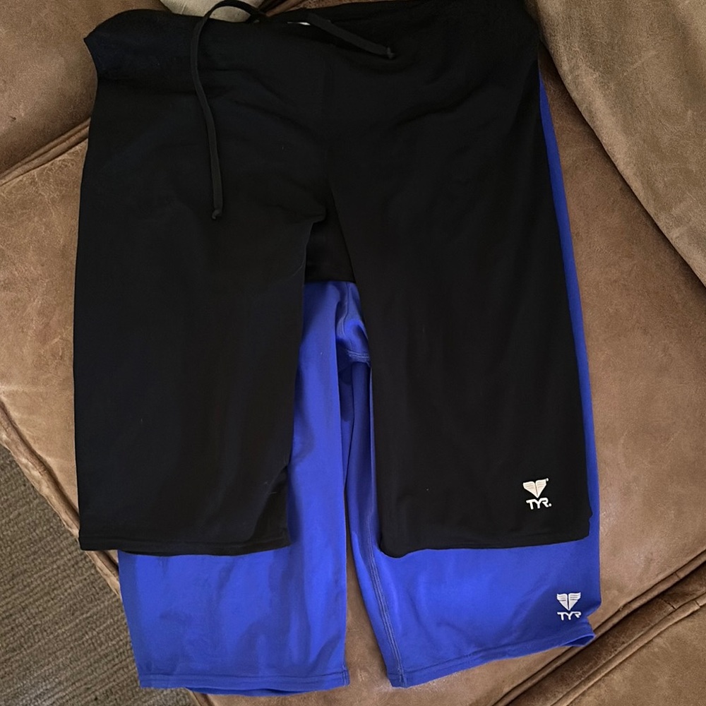TYR Black and Blue Swim Jammers